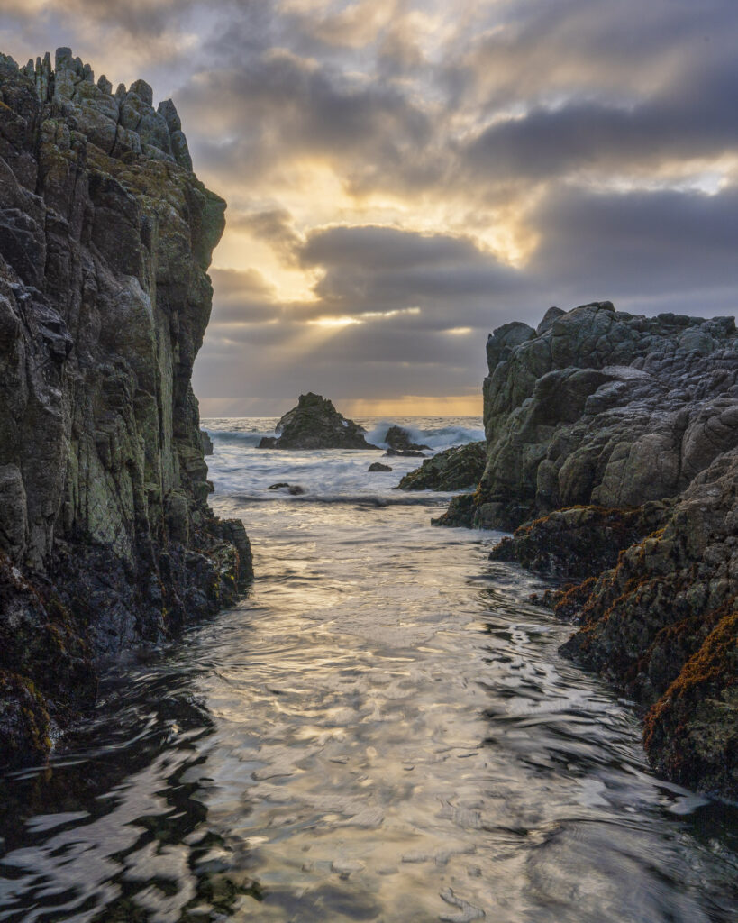 The rocky shores of Northern California's coasts turn into otherworldly landscapes in the evening light