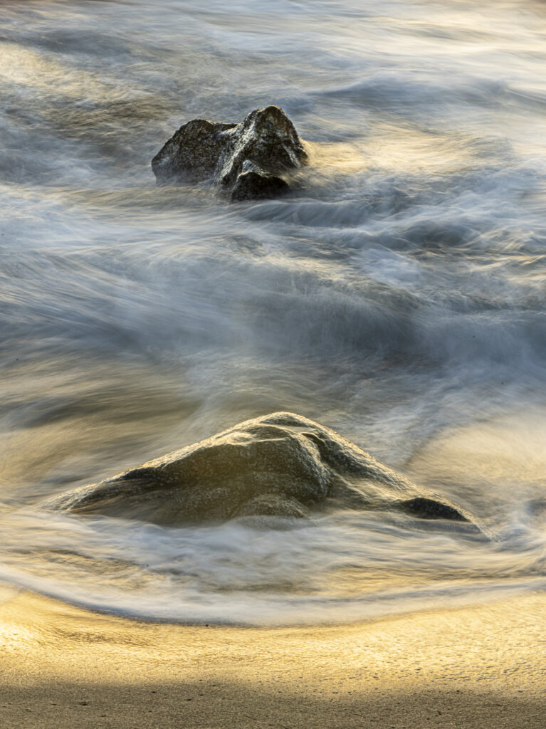 The rocky shores of Northern California's coasts turn into otherworldly landscapes in the evening light