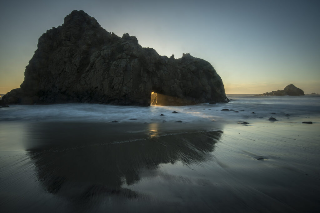 The rocky shores of Northern California's coasts turn into otherworldly landscapes in the evening light