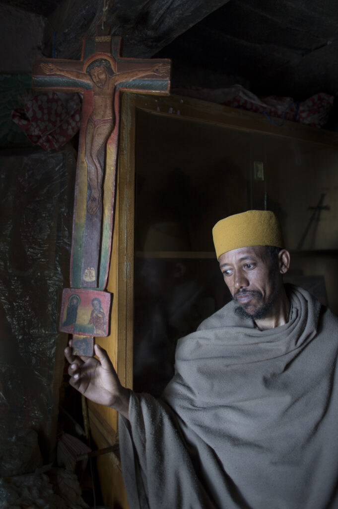 A monk at Kibrat Gabrael, an idland monastary on Lake Tana. Believed to be the oldest monasatary in the Lake Tana area
