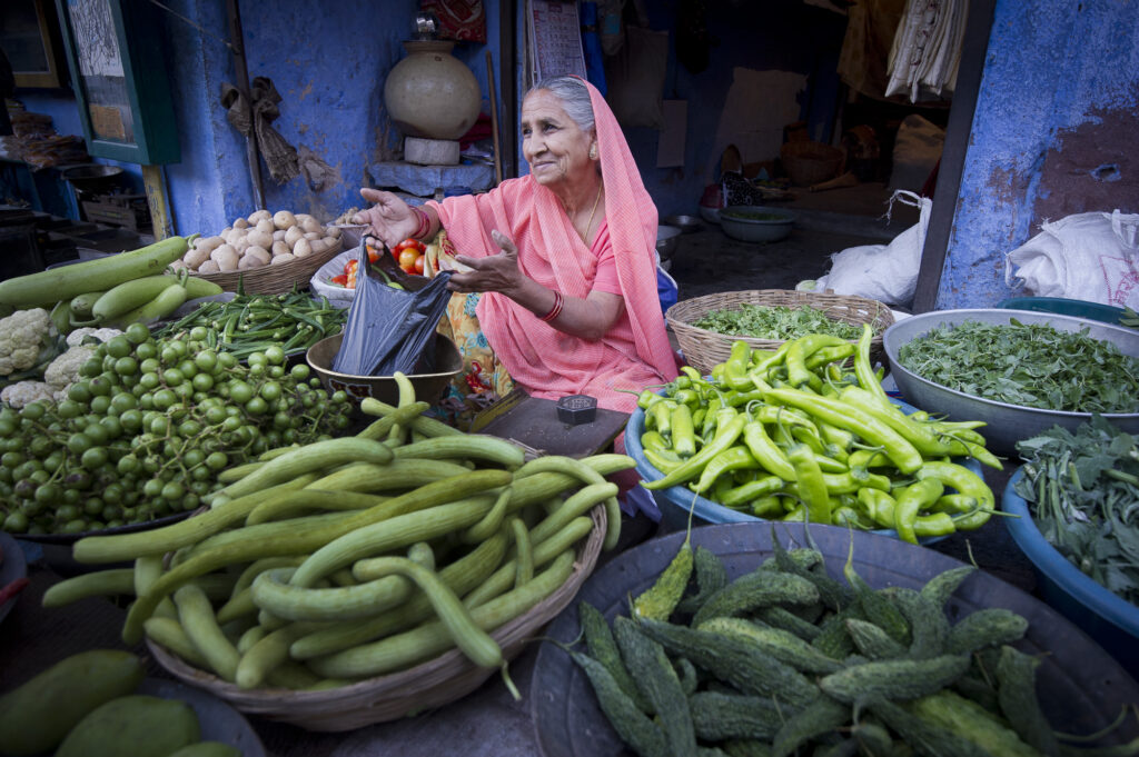 A vegetable seller in Jodhpur.