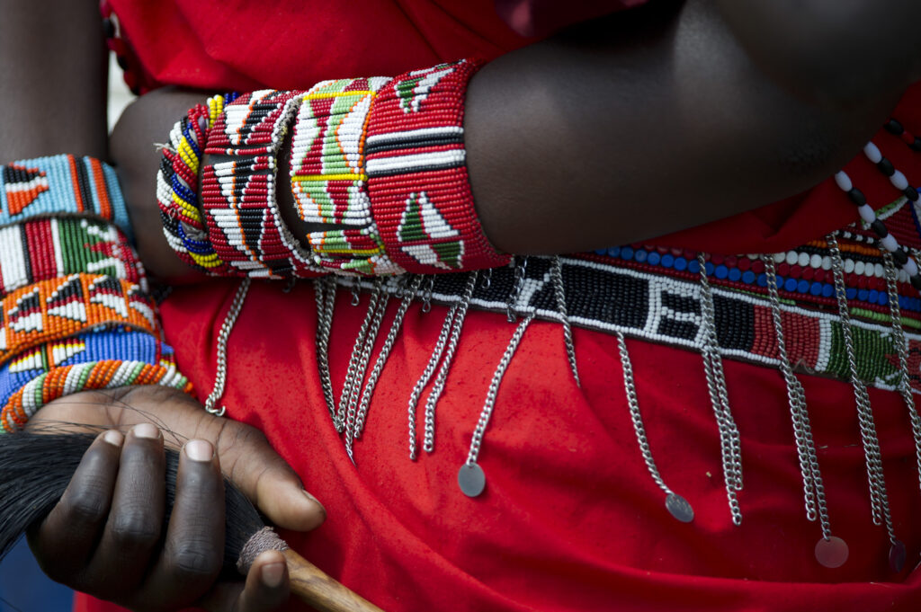 Beadwork is a traditional Maasai craft.
