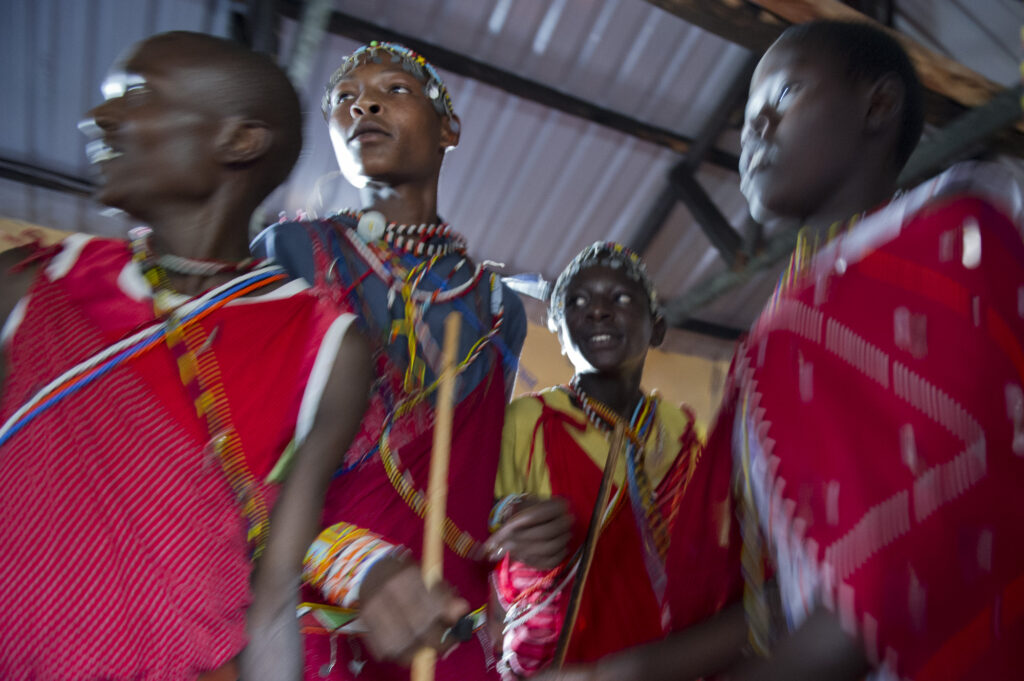 Traditional dance is taught in Maasai schools as a way of preserving cultural heritage.