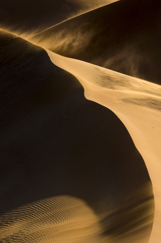 Wind driven dunes in the Namib Desert