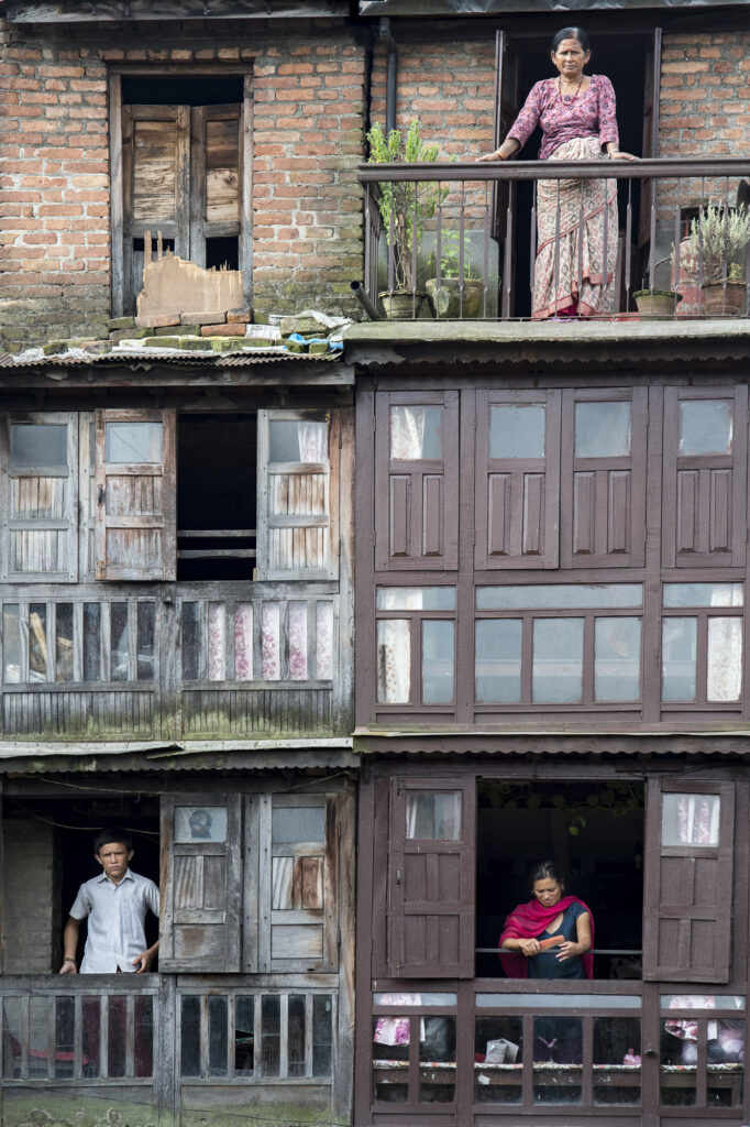 A morning strees scene near Bhaktapur's Durbar Square
