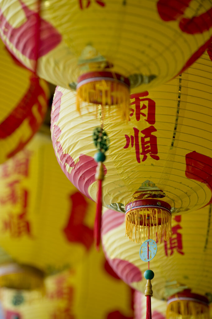 Lanterns in a temple, Taipei, Taiwan