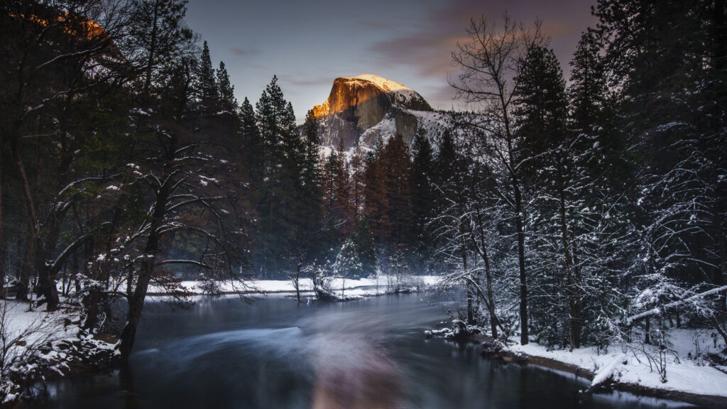 Half Dome in winter, Yosemite
